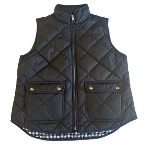 J. Crew Navy Quilted Vest